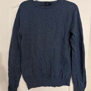 J. Crew Men's Crewneck Sweater in Deep Blue Cotton